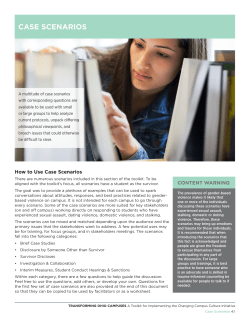 case scenarios - Ohio Alliance to End Sexual Violence