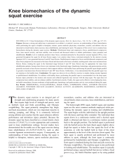 Knee biomechanics of the dynamic squat exercise