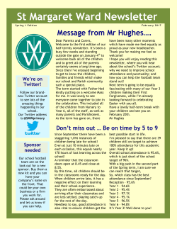 Spring 1 - February 2017 - St Margaret Ward Catholic Primary School