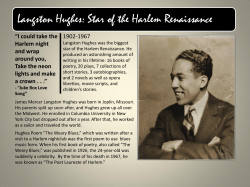 Langston Hughes: Star of the Harlem Renaissance