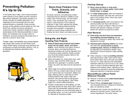 Preventing Pollution: It`s Up to Us