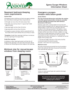 Egress Escape Handout