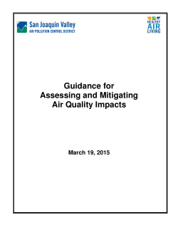 Guidance for Assessing and Mitigating Air Quality Impacts (GAMAQI)