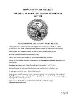 Filing for Social Security - What Members and Spouses should Know