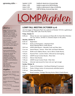August 2016 LOMPLIGHTER - League of Minnesota Poets