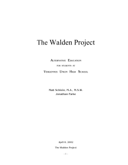to the Walden Project handbook