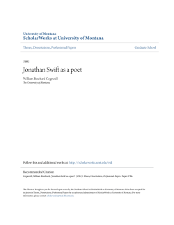 Jonathan Swift as a poet - ScholarWorks @ UMT