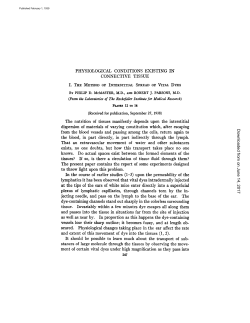 PHYSIOLOGICAL CONDITIONS EXISTING IN CONNECTIVE TISSUE