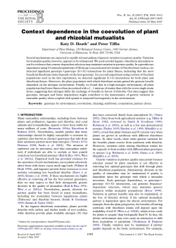 Context dependence in the coevolution of plant and rhizobial