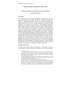 Gandhi and Indian Nationalism in South Africa