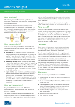 Arthritis and gout - Health.vic.gov.au