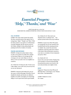 Essential Prayers: `Help,` `Thanks,` and `Wow`