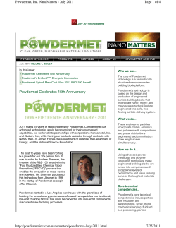 July 2011 NanoMatters