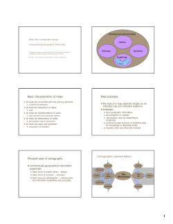 Basic characteristics of maps Map purposes Principle task of