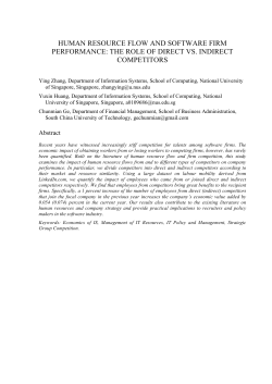 human resource flow and software firm performance