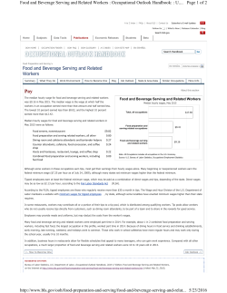 Food and Beverage Serving and Related Workers
