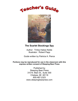 The Scarlet Stockings Spy teacher`s guide