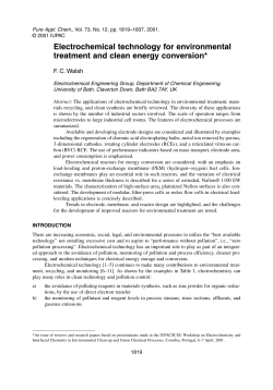 Electrochemical technology for environmental treatment