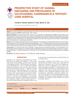 Prospective study of vaginal discharge and