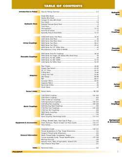table of contents - Pulsar Hydraulics Ltd.
