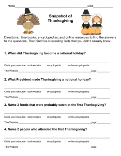 Snapshot of Thanksgiving