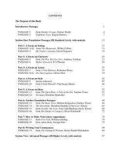 CONTENTS The Purpose of this Book Introductory