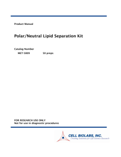Polar/Neutral Lipid Separation Kit