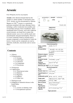 Arsenic - Wikipedia, the free encyclopedia