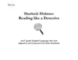 Sherlock Holmes: Reading like a Detective