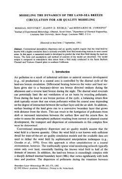 Modeling the dynamics of the land-sea breeze circulation for air
