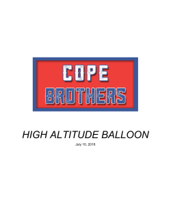 HIGH ALTITUDE BALLOON