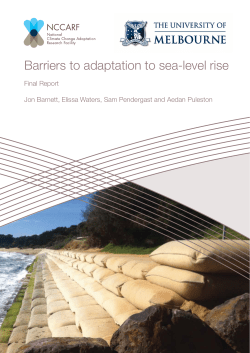 Barriers to Adaptation to Sea Level Rise