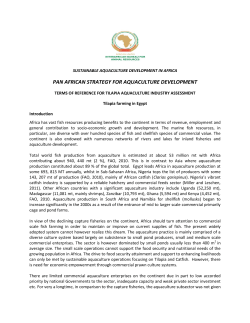 Terms of Reference for Tilapia Aquaculture Industry - AU-IBAR