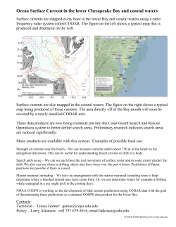 Ocean Surface Current in the lower Chesapeake Bay and