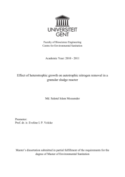 Effect of heterotrophic growth on autotrophic nitrogen removal in a