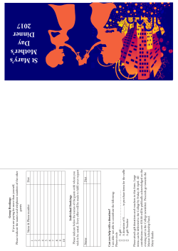 Mother`s Day Dinner invitation 2017