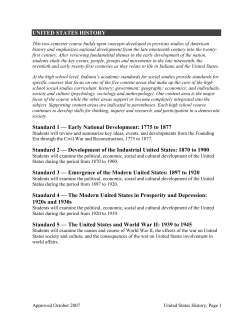 Indiana Academic Standards-US History