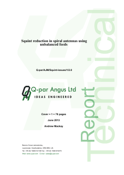 Squint reduction in spiral antennas using
