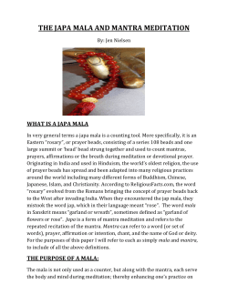 the japa mala and mantra meditation