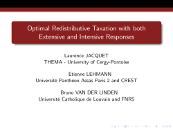 Optimal Redistributive Taxation with both Extensive and Intensive
