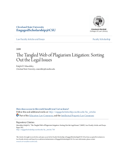 The Tangled Web of Plagiarism Litigation: Sorting Out the Legal Issues