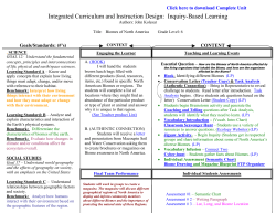 Integrated Curriculum and Instruction Design: Inquiry