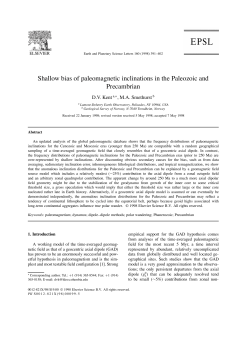 Shallow bias of paleomagnetic inclinations in the
