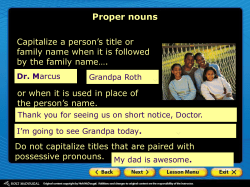 3.3 Capitalization of Family Titles, School Courses