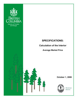 Specifications: Calculation of Interior Average Market Price