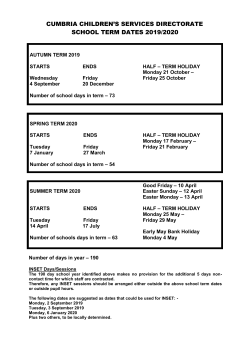 School Term Dates 2019