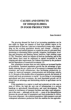 Causes and effects of desequilibria in food production