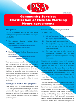 Community Services Clarification of Flexible Working Hours