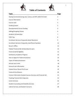 Table of Contents - Louisiana Delta Community College