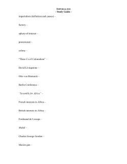 imperialism (definition and causes) –